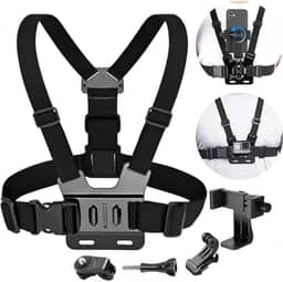 Suporte De Peitoral Para Celular Câmera Gopro Ajustável Expansível Esportivo Moto Bike Peitoral