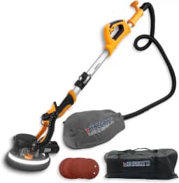 Lixadeira Parede Teto Telescópica 750w Menegotti Alvenaria Gesso C/Aspirador Led Girafa Cor Amarelo Frequência 60 Hz - (127, Volts)