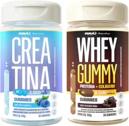 Whey Protein + Creatina em Gomas, Suplemento para Força e Performance, Formato Gummy - Ravu Nutrition