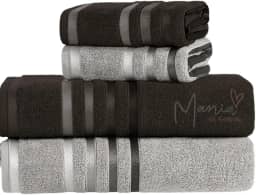 Jogo De Toalhas Banhão Karsten Lumina 4 Peças (Grafite)