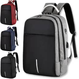 Mochila Executiva Impermeável Unissex C/Cadeado + Porta USB Para Notebook | Leve, Espaçosa e Confortável | Ideal para Trabalho, Viagens e Estudo | Marca Izal®