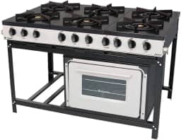 Fogão Profissional 6 Bocas Venâncio Linha Bravo com Forno Br6bf