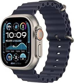 Pulseira masculina BHUIJIC Ocean para Apple Watch Ultra 49 mm, 45 mm, 44 mm, 42 mm, de silicone, ajustável, fivela de metal, p/ Apple Watch Ultra 2, iWatch Ultra séries 9, 8, 7, 6, 5, 4, 3, 2, 1, SE