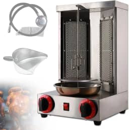 Máquina 3000w Capacidade Máxima Gás Vertical Carne Frango Spinning Doner Kebab Grill Gyro Forno