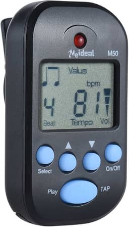 Professional Clip em Digital Beat Tempo Metronome LCD Screen Lightweight & Mini para violino Guitar Bass Musical Instrument Black