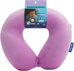 Almofada de Pescoço Sonos Infantil Para Viagem e Descanso (Lilás)