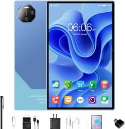 Tablet E70Pro 16 GB de RAM + 512 GB, tela imersiva de 11,6 polegadas, 24 MP + 32 MP,5G, Wi-Fi, Bluetooth, Android 13 octa-core (Azul)