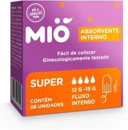 Absorvente Interno Mió Super Fluxo Intenso 8 Unidades