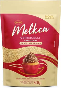 Granulado Melken Vermicelli Branco 400g Harald