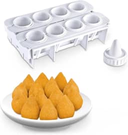 Modelador de Coxinhas TYDA, Kit com Formas para 8 Salgados, Fábrica de Coxinhas