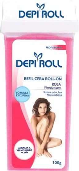Depiroll Cera Refil Roll On Tampa Fixa 100Gr Rosa