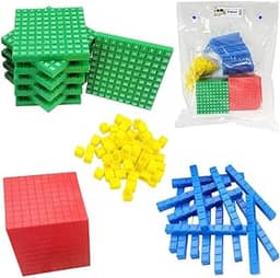 Material Dourado Click Plástico Matemática Escolar 261 Peças MMP