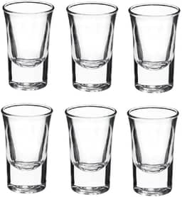 Jogo 6 Copos Shot Vidro Tequila Cachaça Vodka Dose 45ml Bar