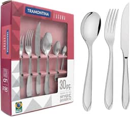 Jogo de Talheres 30 Peças Tramontina Laguna 66906454 Inox