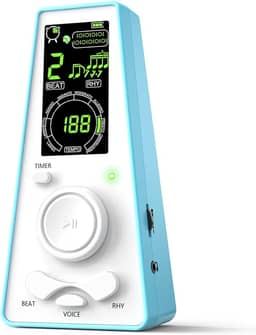 Metrônomo digital eletrônico para músicos, piano, violino, instrumento, volume e velocidade de batida, ajustável universal (azul)