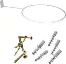 Kit 04 Suporte Bola Pilates ou Suiça Branco + Parafuso E Buchas Reforçado