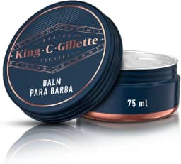 KING C. GILLETTE, Bálsamo para Barba 75ml, produtos para barba, cuidado da barba para Homens, Barba hidratada e definida