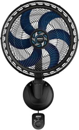 Ventilador de Parede Arno Xtreme Force Breeze 50cm VB51, 126W, 6 Pás, 3 Velocidades, Modo Sono Tranquilo, Oscilação 80º, 220V