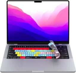 Capa de teclado Final Cut Pro para MacBook Pro 2021+ de 14 polegadas e 16 polegadas, 100 teclas de atalho funcionais para edição de vídeo da Editors Keys para Macs da série M