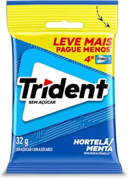 Chiclete Trident Hortelã 32g - Pacote Com 4 embalagens