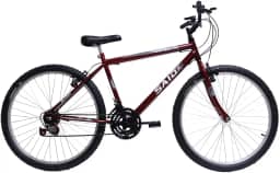 Bicicleta Aro 26 Quadro Aço 18 Marchas Rodas Alumínio Freio V-Brake Adulto Infantil
