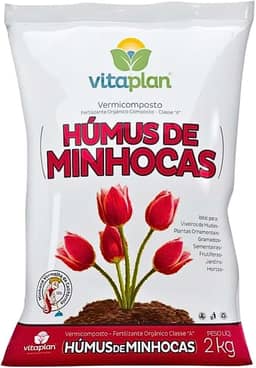 Fertilizante Adubo Organico Humus De Minhoca Vermicomposto Para Todas as Plantas 2kg