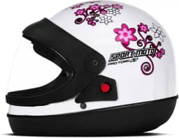 Pro Tork Capacete Sport Moto For Girls 58 Branco/Rosa