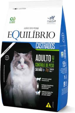 Ração Gatos Equilibrio Adulto Castrado Salmão 1 5Kg