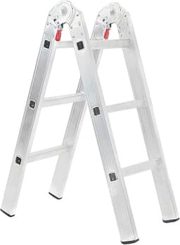 Escada em alumínio com 6 degraus de 1,75 metros de altura total