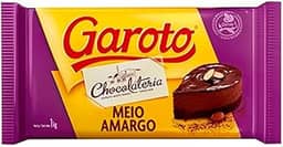 Chocolate para Cobertura GAROTO Meio Amargo 1kg