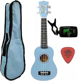 Ukulele Azul Seven Soprano Suk-07 LB/LB C/Capa e Afinador