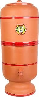 Cerâmica Center Art Filtro de Barro Rústico 5 Litros com 1 Boia e 1 Vela Tripla Ação