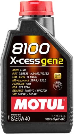 Óleo Motul 8100 5W40 X-Cess Gen2 100% Sintético 1L