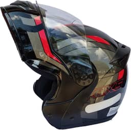 Capacete Moto Mixs Gladiator Delta Articulado Escamoteável Robocop Motociclista Motoqueiro