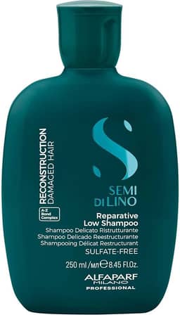 Alfaparf Milano Semi Di Lino Reconstruction Shampoo Reparador para Cabelos Danificados - Sem Sulfato, SLS, Parabenos e Parafina - Seguro para Cabelos Coloridos - Qualidade Profissional de Salão 250ml