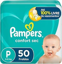 Fralda Pampers Confort Sec P 50 unidades