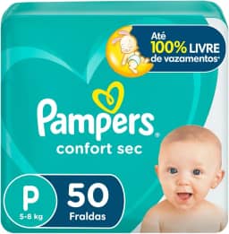 Fralda Pampers Confort Sec Tamanho P 50 Unidades