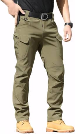 Calça cargo tática masculina, resistente à água, para atividades ao ar livre, leve e elástica