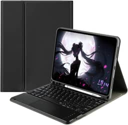 Capa Para Tablet Com Teclado Bluetooth Para Samsung Tab S6 Lite 10.4 Polegadas (Preto, Teclado de toque)