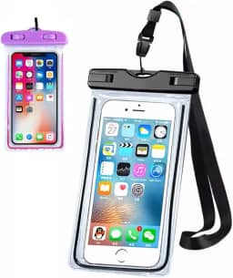 Kit 2 Capas À Prova D'Água Para Celular Até 6,5” Universal Transparente Bolsa Impermeável Com Alça Praia Piscina Andarix