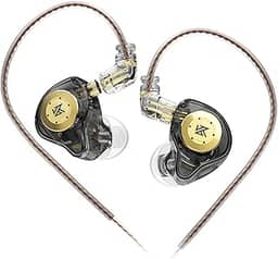 Fones de ouvido KZ EDX PRO com 1DD, Yinyoo EDX PRO fones de ouvido intra-auriculares com fio Hi-Fi Deep Bass Sound com 1DD Novo 10 mm Dynamic Driver Over Ear Headset com cabo destacável (preto, sem microfone)