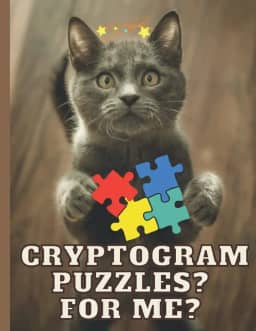 Cryptogram For Beginners: Cryptograms Travel, Cryptogram Puzzle Books Large Print Easy, Funny & Inspirational (Fun Cat Cover)