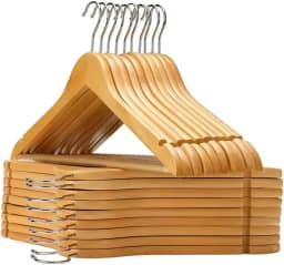 Cabide Madeira variações Preto ou Marfim (10, Marfim)