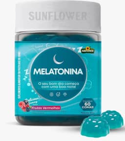 Melatonina - Melatonina Gummy - Melatonina em Goma 210mcg 60 gomas Sunflower