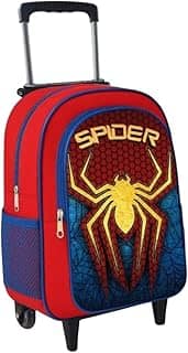 Mochila Rodinha Masculina Escolar Infantil Menino Reforçada Aranha