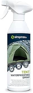 simprax® Spray de impermeabilização para barraca – Certificado ecológico, estável aos raios UV e biodegradável à prova d'água | Feito na Alemanha | Spray de impermeabilização melhora a repelência à