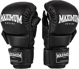 Luva Mma Maximum Treino Sparring Grappling Combate Power Face Black