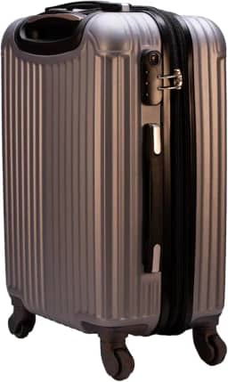 Mala de Viagem de Bordo Abs 10kg Expansiva ANAC 360 Graus com Senha (Prata)