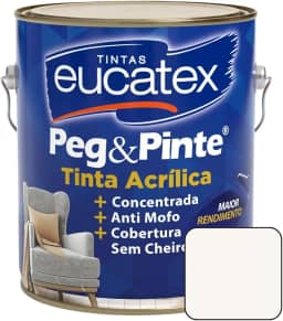 Latex Acrlico Fosco 3,6 litros Peg Pinte Eucatex