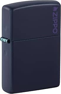 Zippo Isqueiro fosco azul marinho com logotipo Zippo - 239ZL